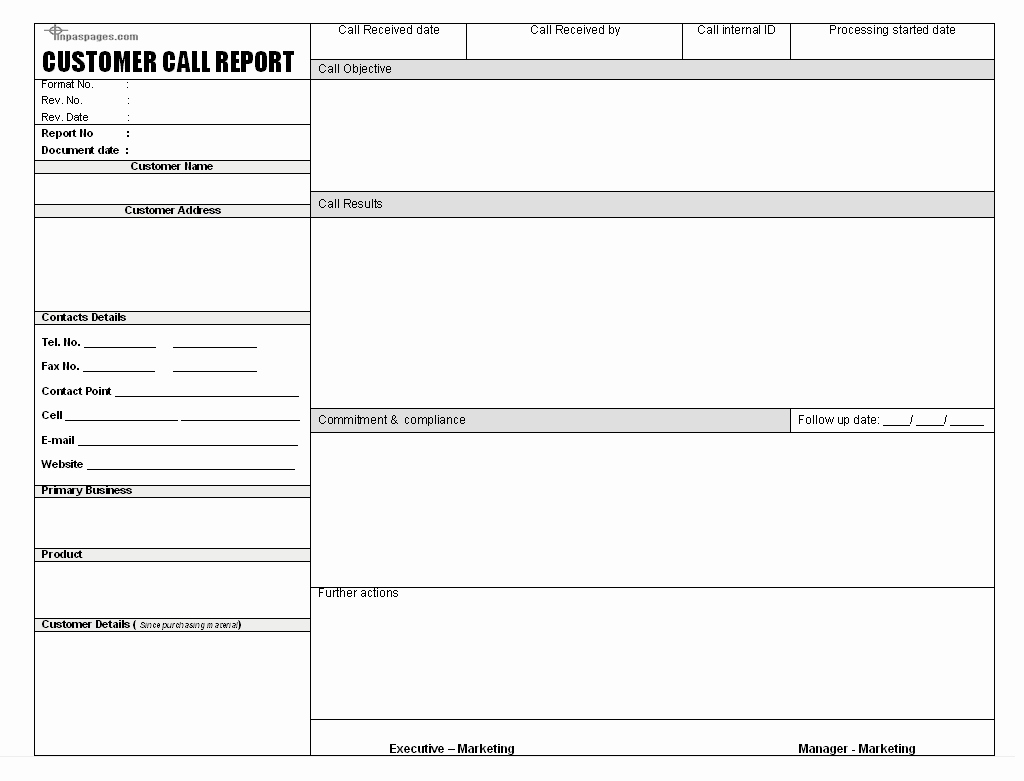 Sales Call Reporting Template Fresh Sales Call Report Templates Word Excel Fomats