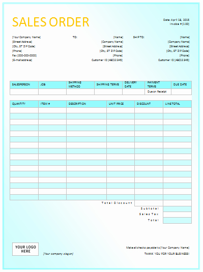 Sales order form Template Fresh Purchase order Template Purchase order Templates