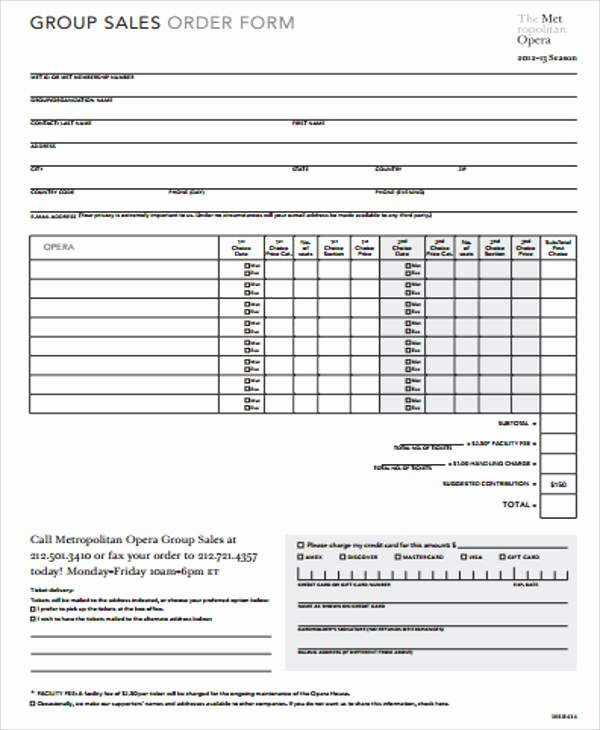Sales order form Templates Fresh Sample Sales order form 11 Examples In Word Pdf