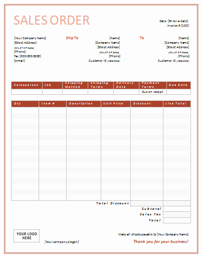 Sales order forms Templates Best Of Sales order Template In Dotx Pdf Xltx Xlsx formats