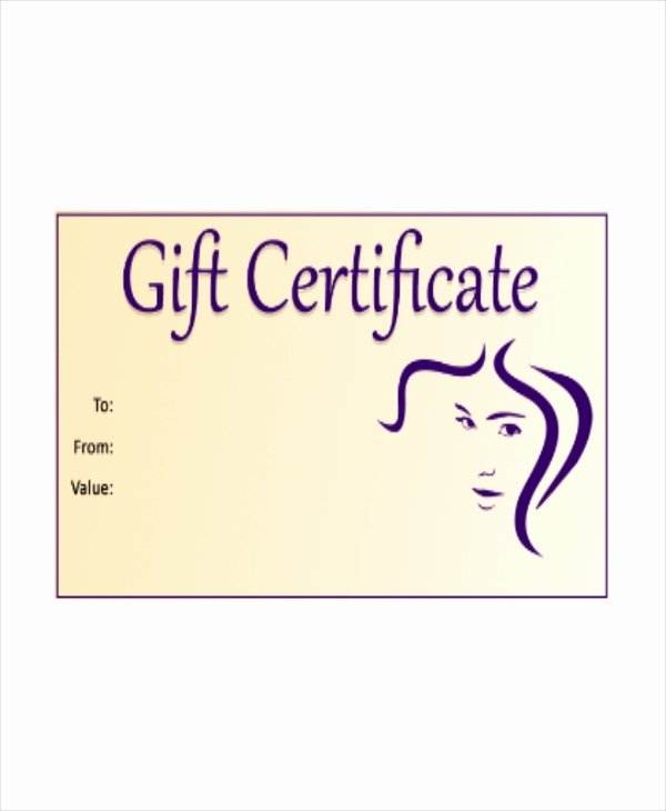 Salon Gift Certificate Template Elegant Salon Gift Certificate Template 9 Free Pdf Psd Ai Vector format Download