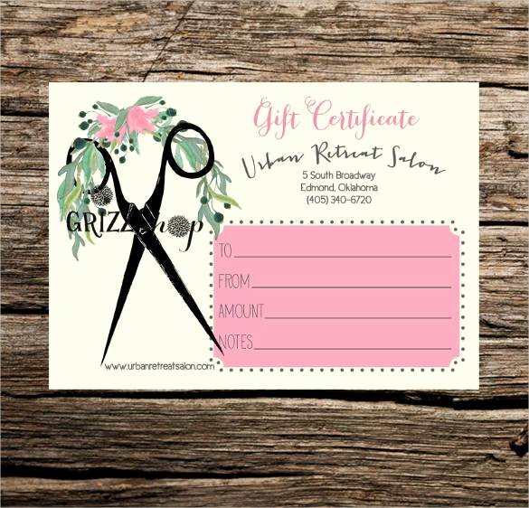 Salon Gift Certificate Templates Luxury Gift Certificate Template 42 Examples In Pdf Word In Design format