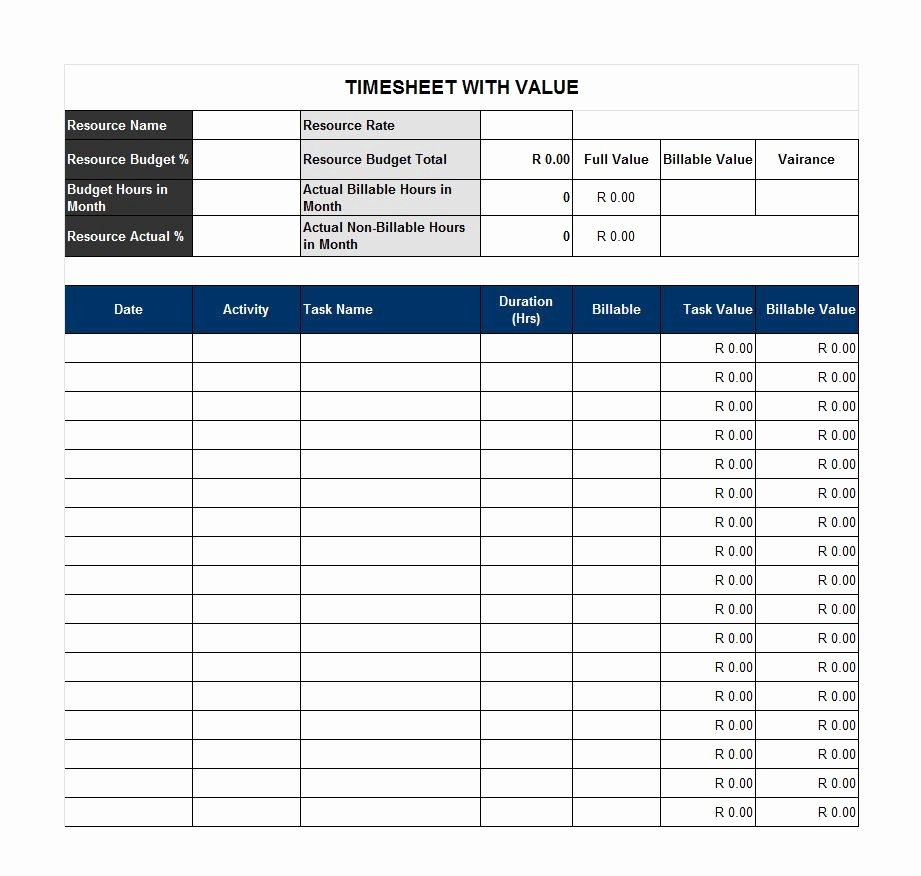 Sample attorney Time Billing Sheet Awesome 40 Free Timesheet Templates [in Excel] Template Lab
