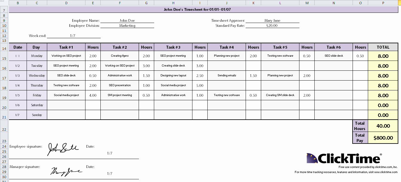 Sample attorney Time Billing Sheet Luxury Free Excel Time Tracking Template Weekly Timesheet Time