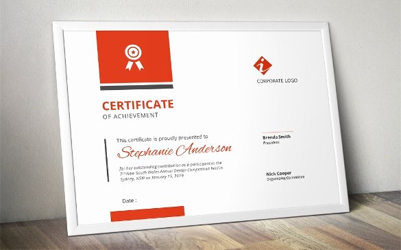 Sample Certificate Of Achievement Fresh 18 Certificate Of Achievement Templates In Illustrator Indesign