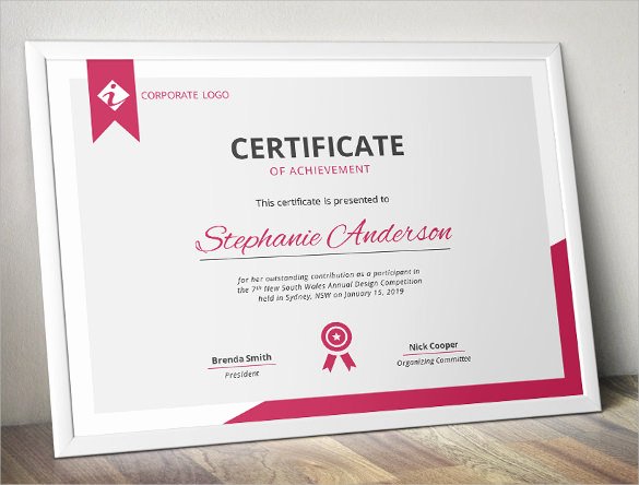 Sample Certificate Of Achievement Fresh 40 Best Certificate Of Achievement Templates In Illustrator