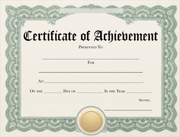 Sample Certificate Of Achievement Luxury Free 10 Examples Of Certificate Of Achievement In Publisher Word Shop