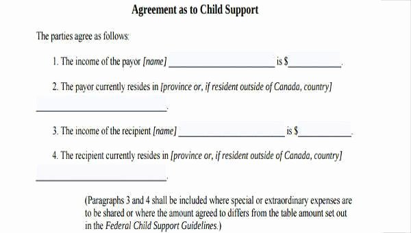 Sample Child Support Agreement Best Of Sample Child Support Agreement forms 8 Free Documents In Word Pdf