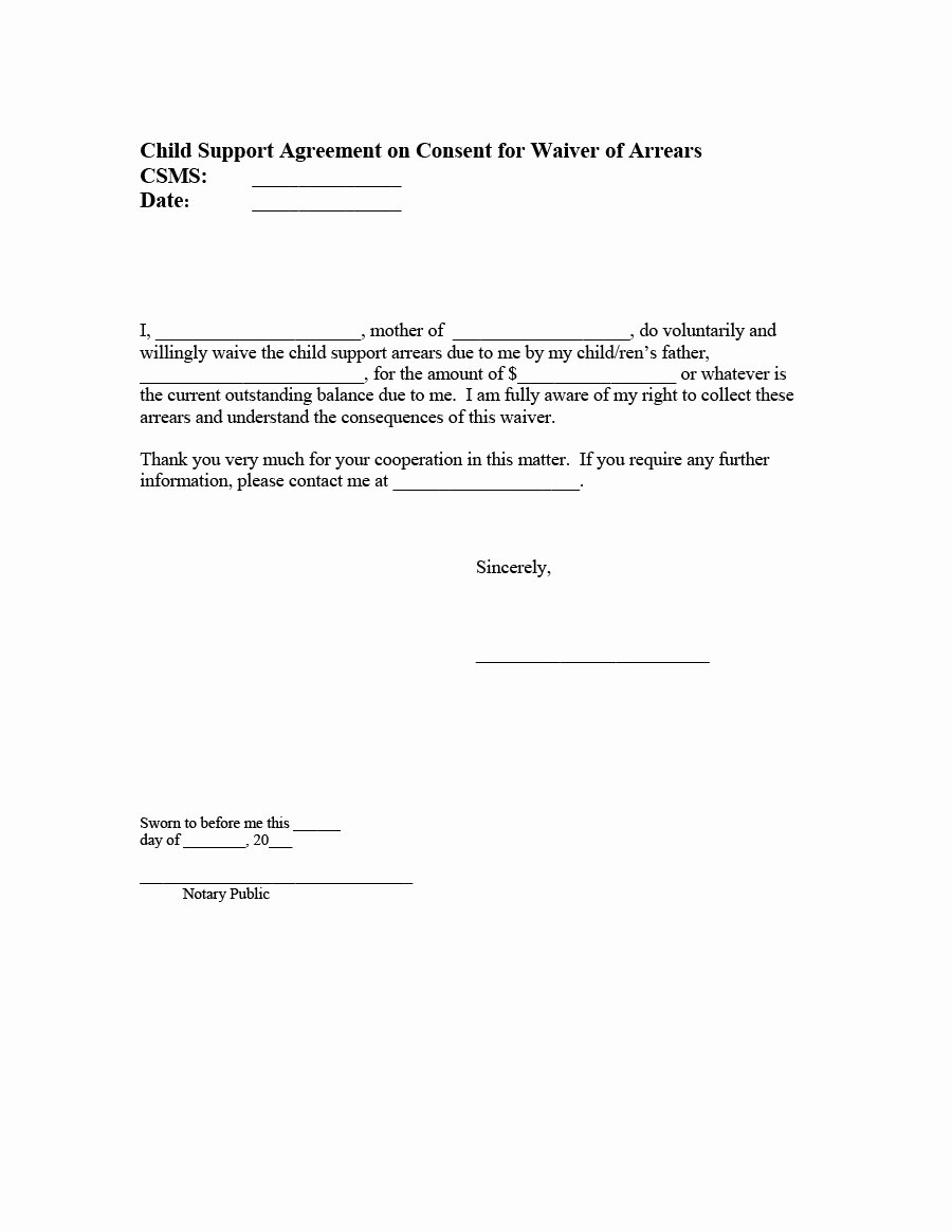 Sample Child Support Agreements Inspirational 32 Free Child Support Agreement Templates Pdf &amp; Ms Word