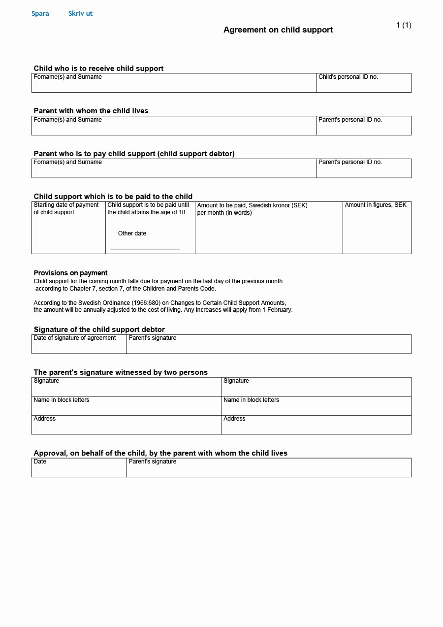 Sample Child Support Agreements Lovely 32 Free Child Support Agreement Templates Pdf &amp; Ms Word