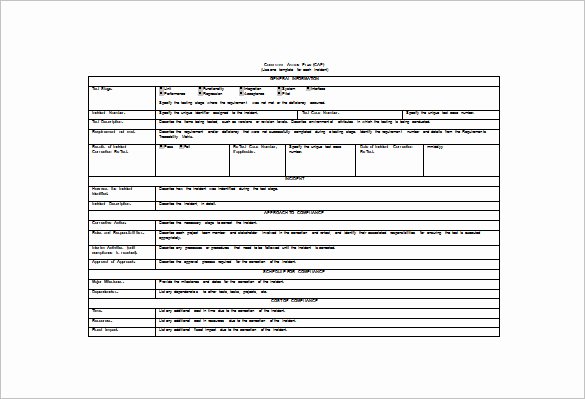 Sample Corrective Action Plan Best Of Corrective Action Plan Template 15 Free Sample Example format Download