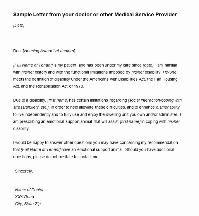 Sample Disability Letter From Doctor New Doctor Letter Template – 13 Free Sample Example format Download Intended for Sample
