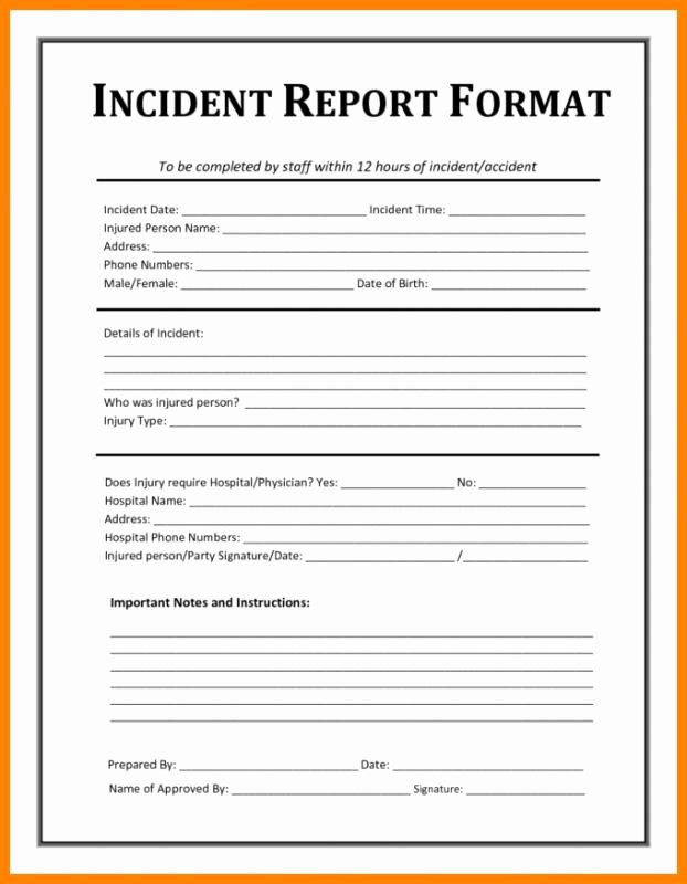 Sample Employee Incident Report Letter Best Of Employee Incident Report