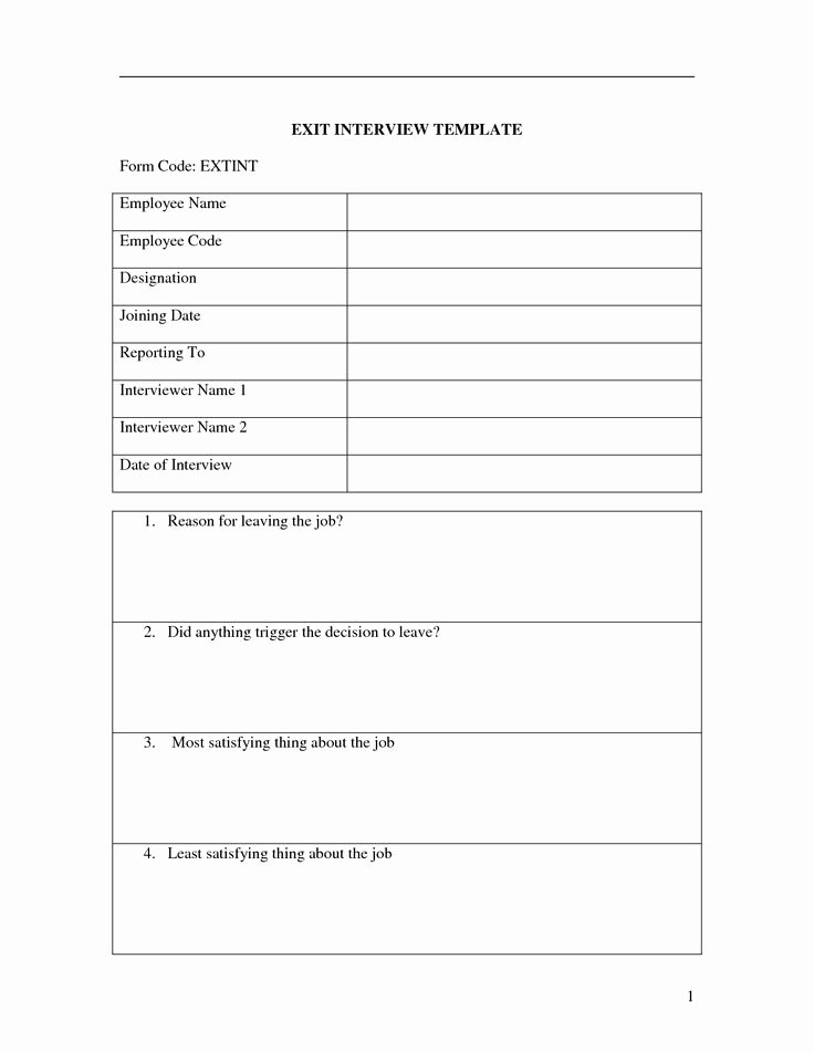 Sample Exit Interview form Beautiful Employee Exit Interview Employee forms Pinterest