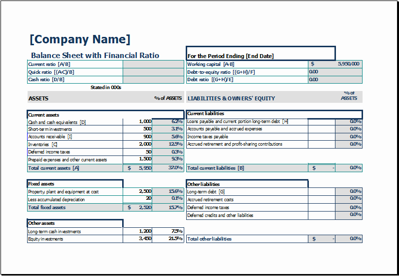 Sample Income Statement Excel Best Of Download Free Balance Sheet Templates In Excel Excel Template