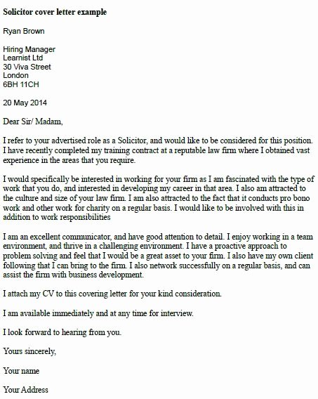 Sample Letter to Immigration Officer Inspirational solicitor Cover Letter Example Good to Know Pinterest