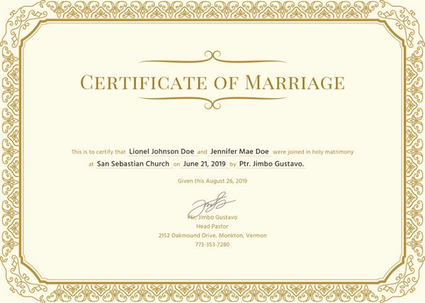 Sample Of Marriage Certificates Luxury How to Make A Certificate In Microsoft Word – Tutorial