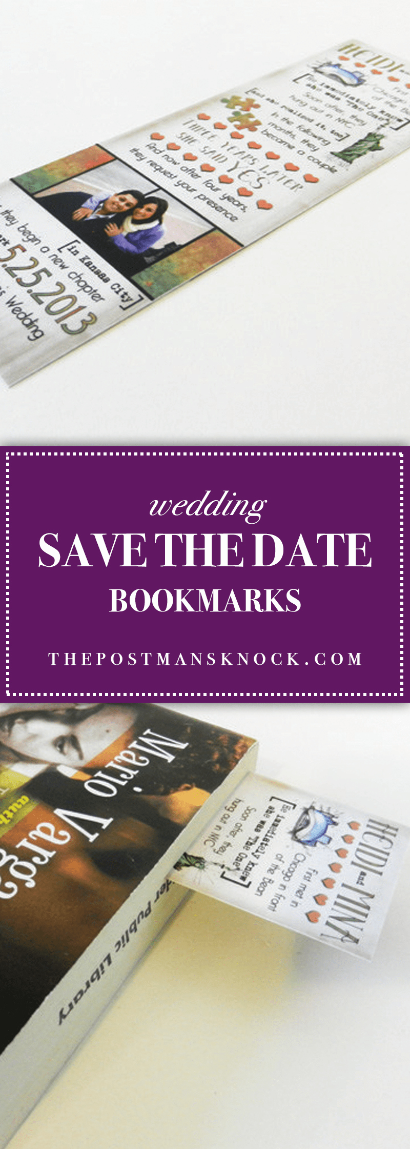 Save the Date Bookmarks Awesome Wedding Save the Date Bookmarks