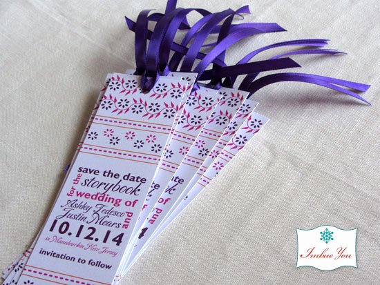 Save the Date Bookmarks Lovely Color Advice