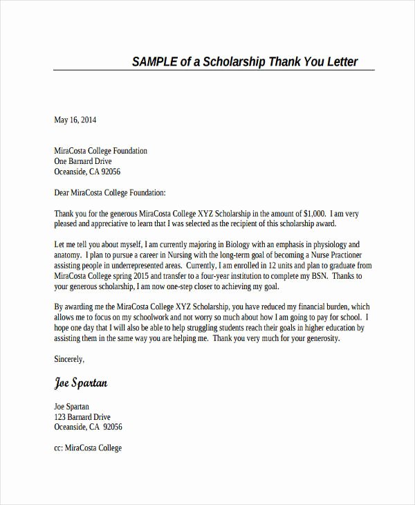 Scholarship Thank You Letter Sample Luxury Letter for Scholarship Recipient the British Prose Writers Cowley S Essays Shenstone S Essays