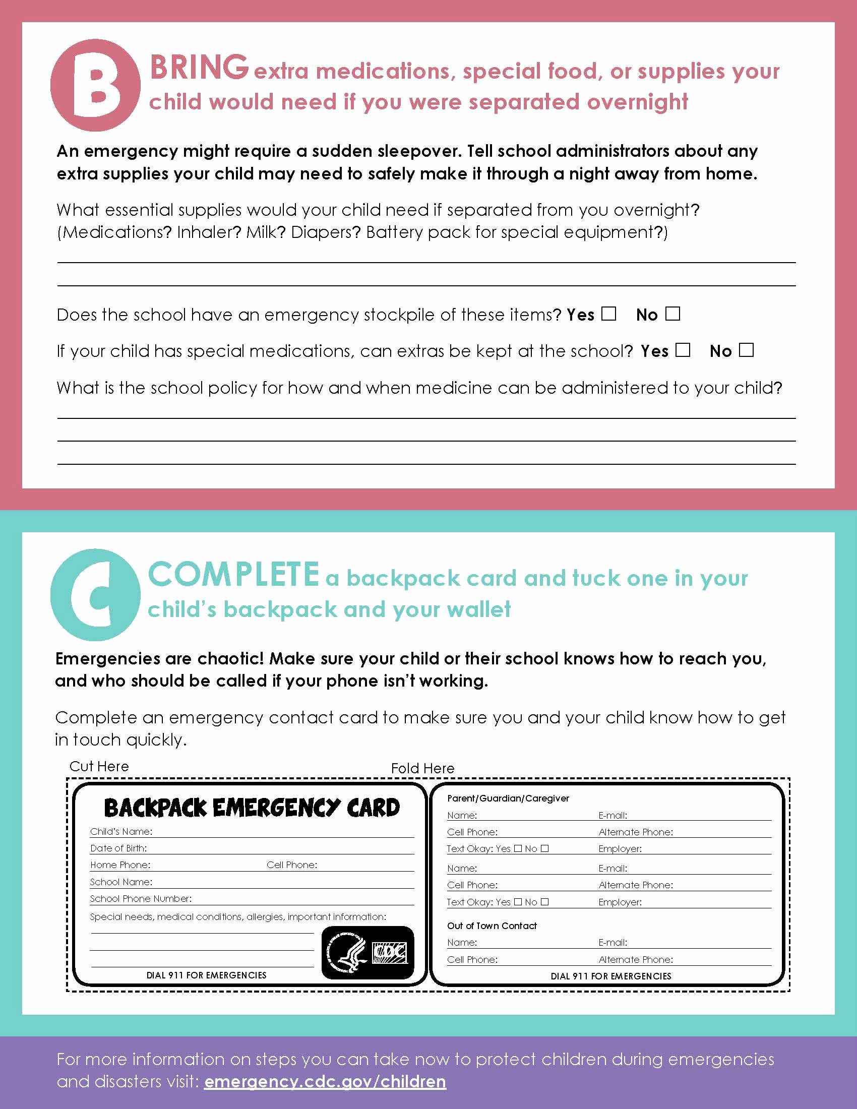 School Emergency Card Template Fresh School Safety During Emergencies What Parents Need to Know Healthychildren