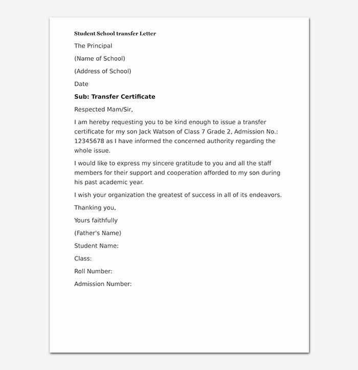 School Transfer Request Letter Fresh Elementary School Transfer Request Letter format Samples &amp; Tips