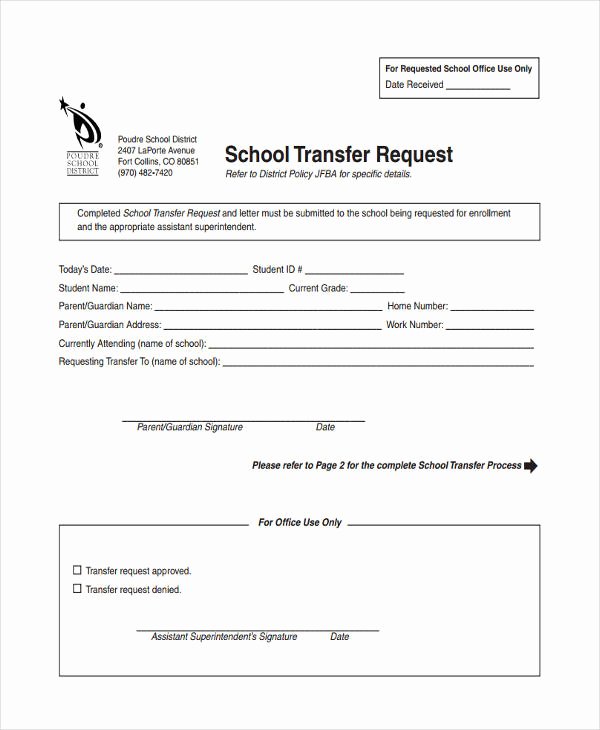 School Transfer Request Letter Lovely 16 Transfer Letter Samples