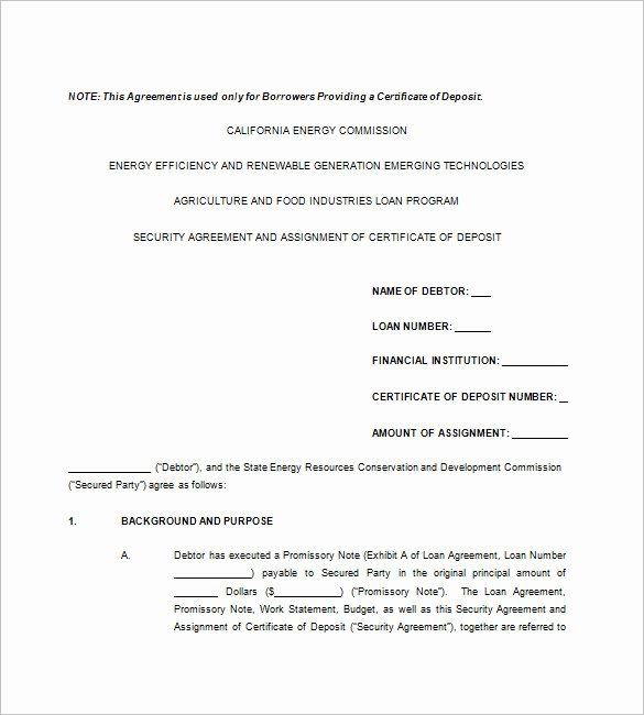 Secured Promissory Note Template Unique 7 Secured Promissory Note Free Sample Example format Download