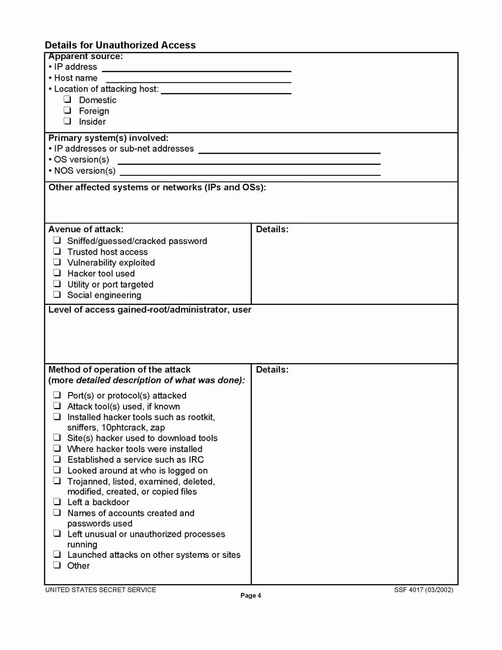 Security Incident Report Sample New 10 Sample Incident Report format