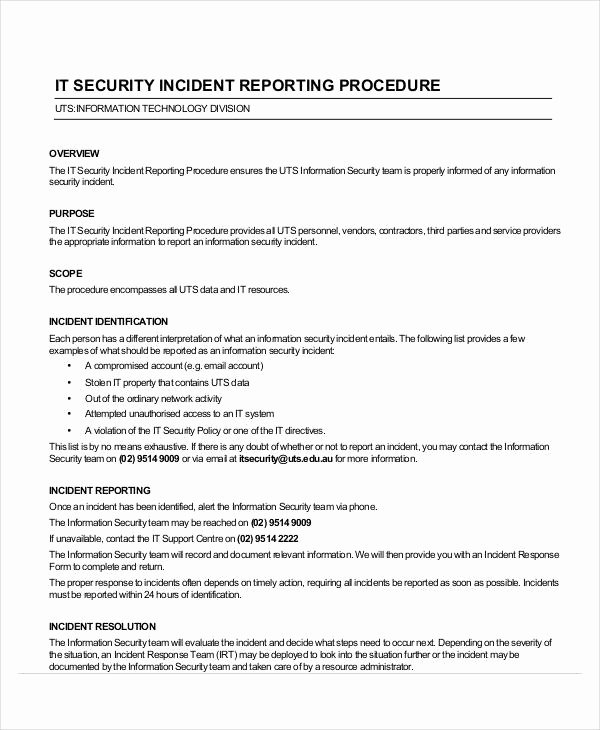 Security Incident Report Sample New Free 42 Incident Report Examples &amp; Samples In Pdf