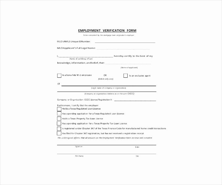 Self Employment Verification form Elegant 9 Employment Verification forms Free Pdf Doc format