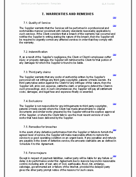 Service Agreement Template Doc Best Of Free Printable It Service Agreement Template form Generic