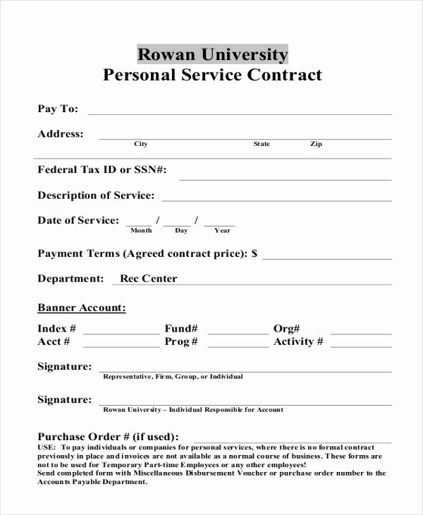 Service Contract Template Doc Elegant Free 9 Sample Service Contract forms In Pdf
