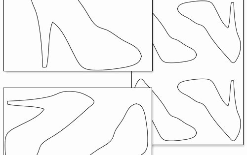 Shoe Box Label Template Awesome Printable High Heel Shoe Template From Printabletreats