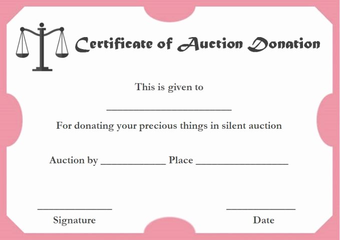 Silent Auction Gift Certificate Template New Certificate Templates Charity Voucher Templates Pany Documents