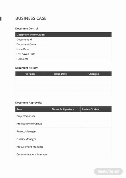 Simple Business Case Templates New Free Simple Business Case Template Download 53 Notes In