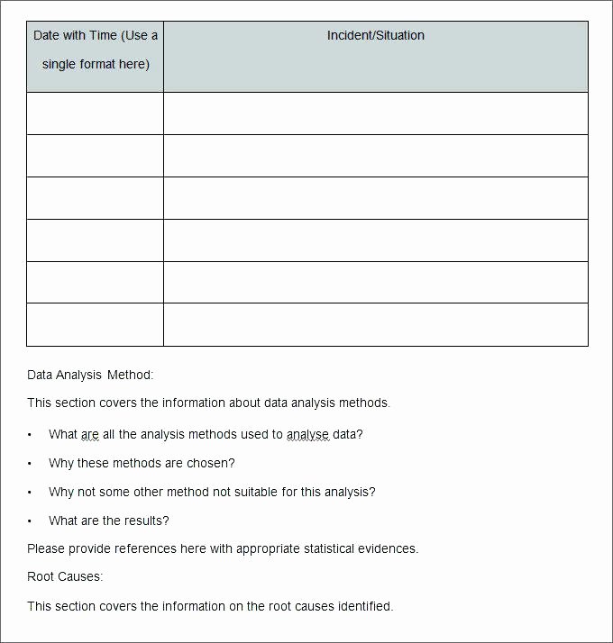Simple Root Cause Analysis Template Fresh 16 Root Cause Analysis Excel Template