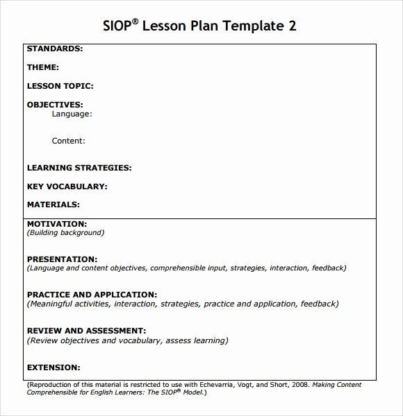 Siop Lesson Plan Template 2 Awesome Siop Lesson Plan Template 2 Luxury Lesson Plan Template Professional – Lesson Plan