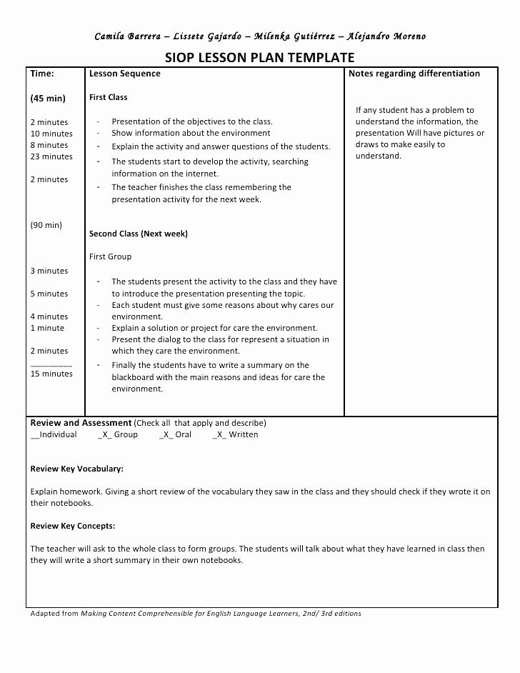 Siop Lesson Plan Template 2 Luxury Sample Siop Lesson Plan Template Download – Siop Lesson Plan Template Word Document
