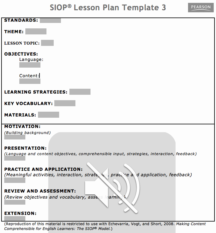 Siop Lesson Plan Template 2 New Download Siop Lesson Plan Template 1 2
