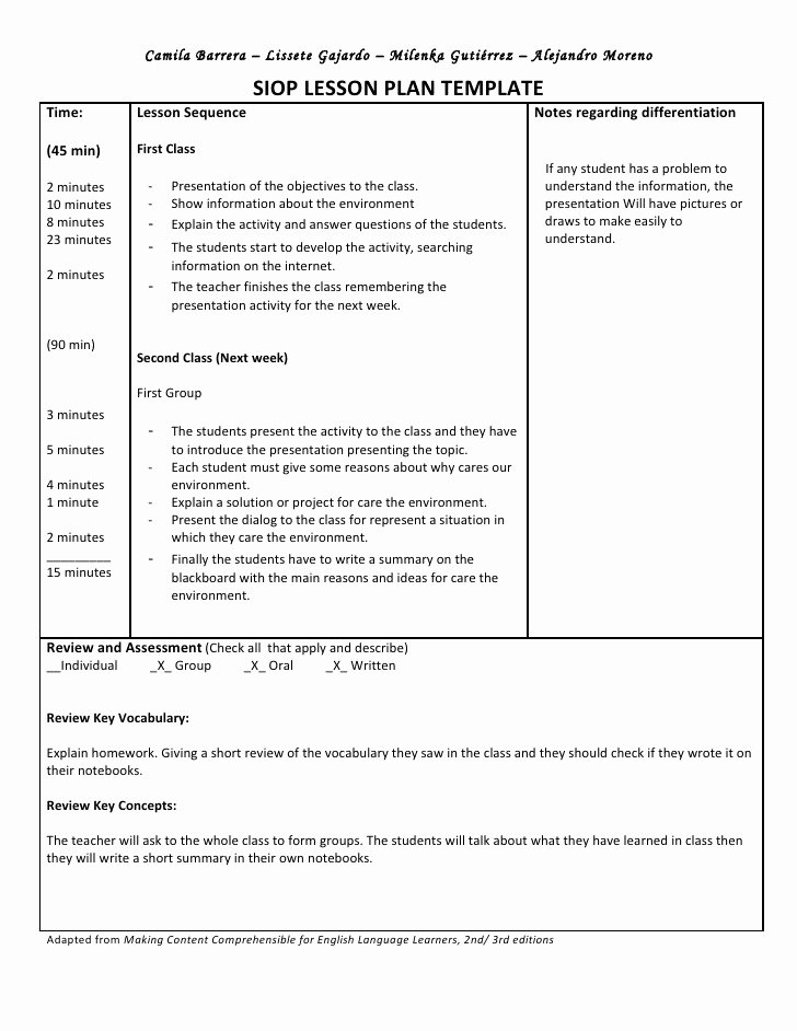Siop Model Lesson Plan Template Awesome 10 Minute Breaker Lesson Plan Elementary My Blog About May2018 – 10 Minute Lesson