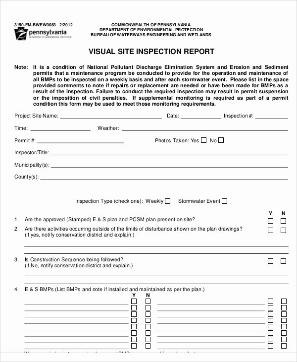 Site Visit Report Templates Unique as Receiving and Inspection Report Inspection Report Template Megapodzilla