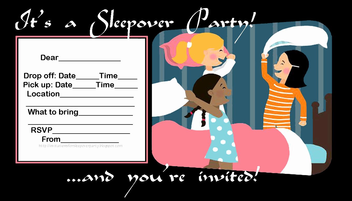 Slumber Party Invitations Templates Free Awesome Invitations for Sleepover Party