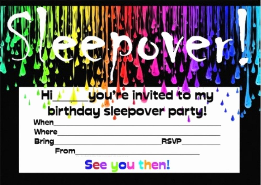 Slumber Party Invitations Templates Free Awesome the Best Of Sleepover Invitations