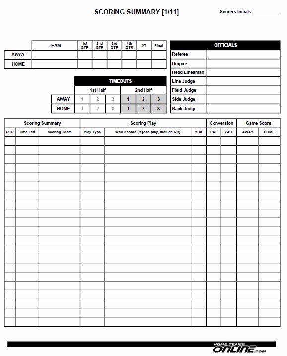 Soccer Score Sheet Template Inspirational 13 Free Sample Football Score Sheet Templates Printable Samples