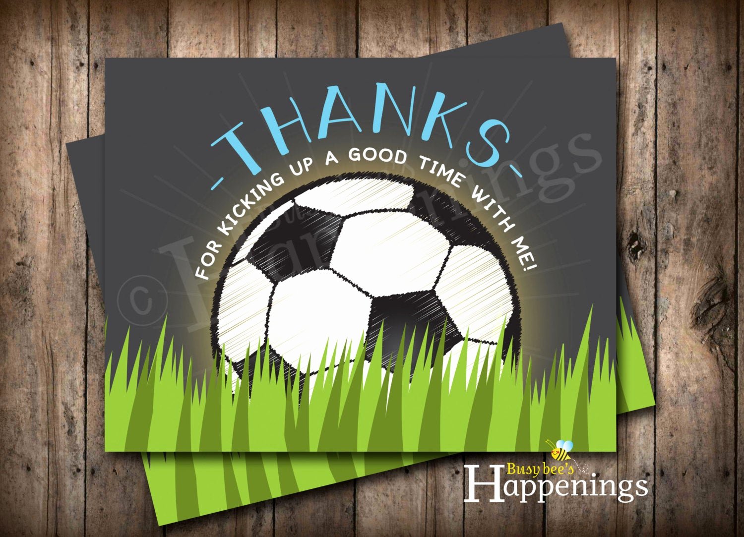 Soccer Thank You Cards Awesome soccer Ball Thank You Cards soccer Party soccer Birthday by
