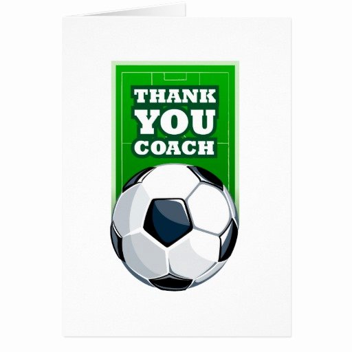 Soccer Thank You Cards Awesome Thank You soccer Coach Greeting Card