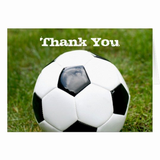 Soccer Thank You Cards New soccer Ball Thank You Card