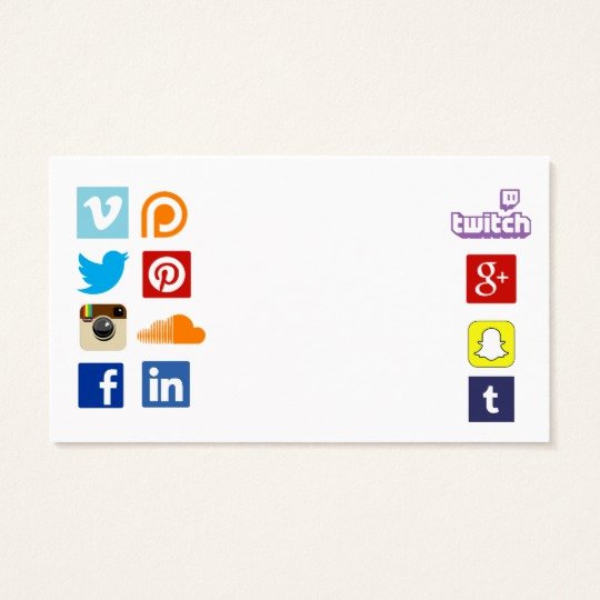 Social Media On Business Card New Business Card Template with social Media Icons 3
