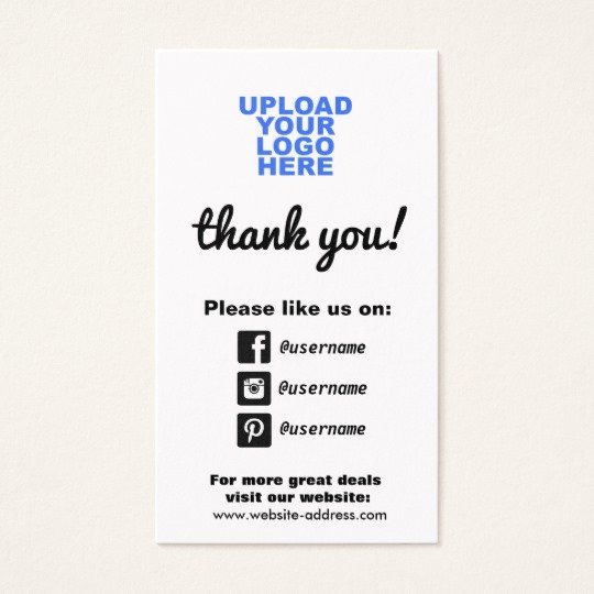 Social Media On Business Cards Unique Customer Appreciation social Media Icons Business Card